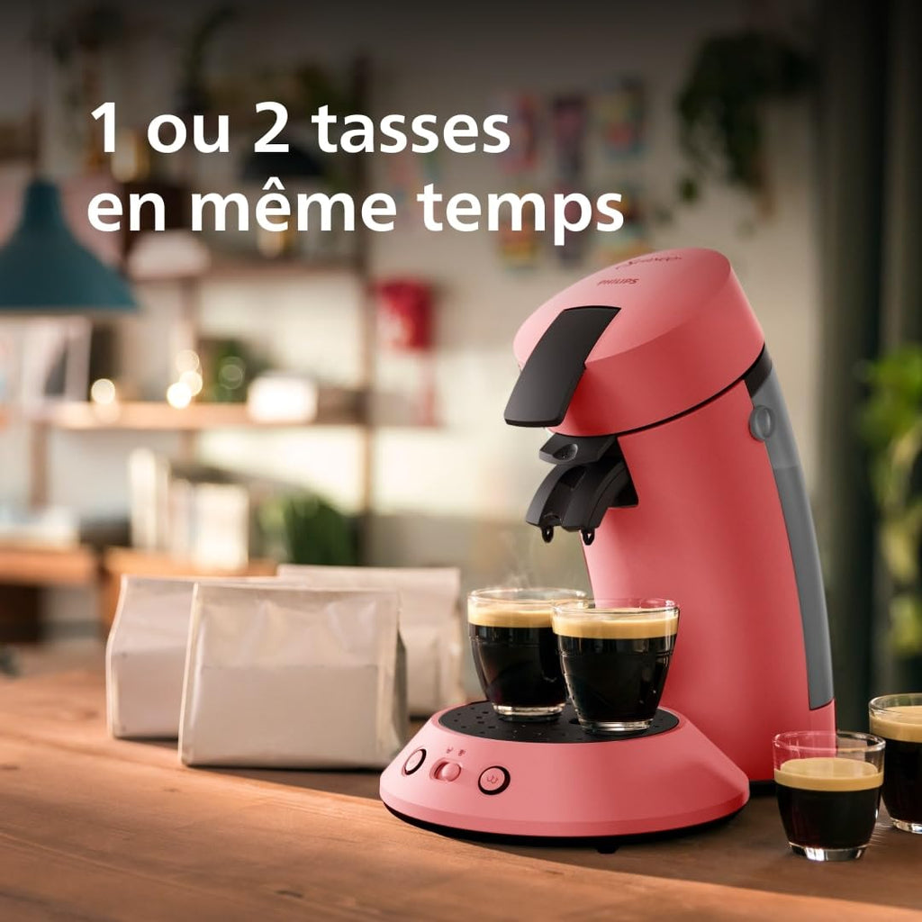 Senseo Original Plus CSA210/35 - Machine à Café à Dosettes, Rouge Tendre