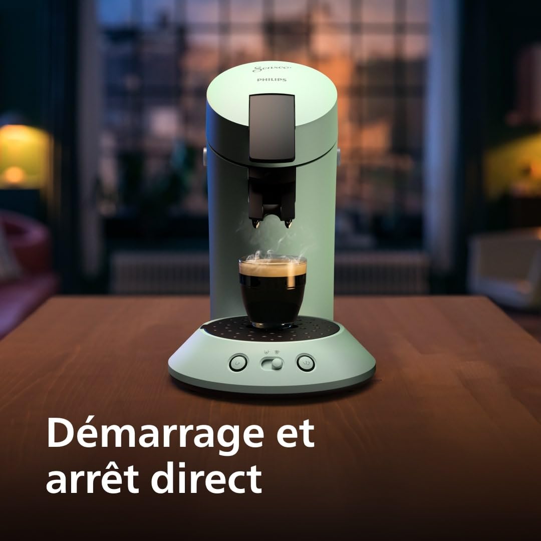 Senseo Original Plus CSA210/80 - Machine à Café à Dosettes, Vert Désert