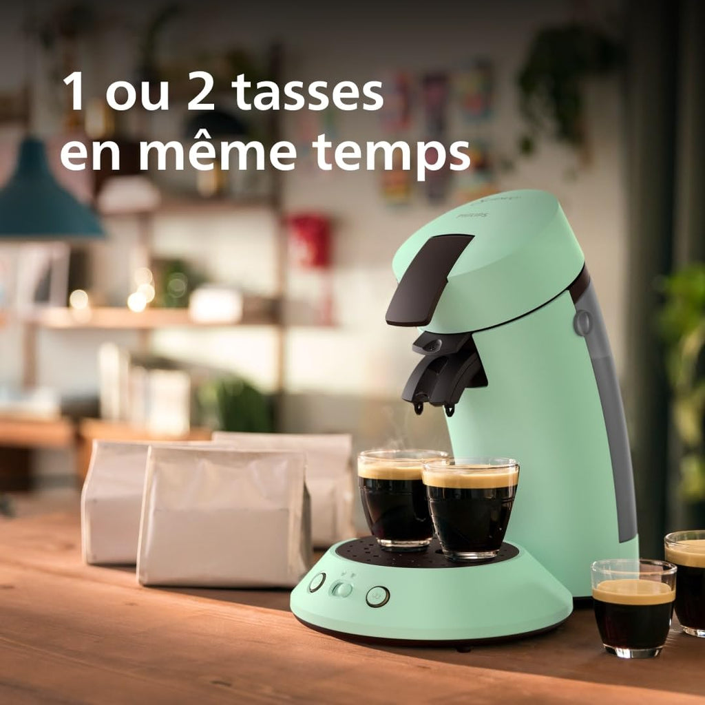 Senseo Original Plus CSA210/80 - Machine à Café à Dosettes, Vert Désert