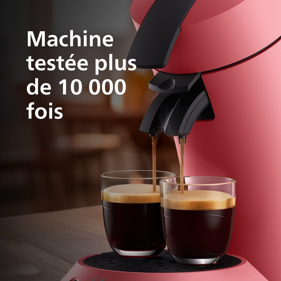 Senseo Original Plus CSA210/35 - Machine à Café à Dosettes, Rouge Tendre