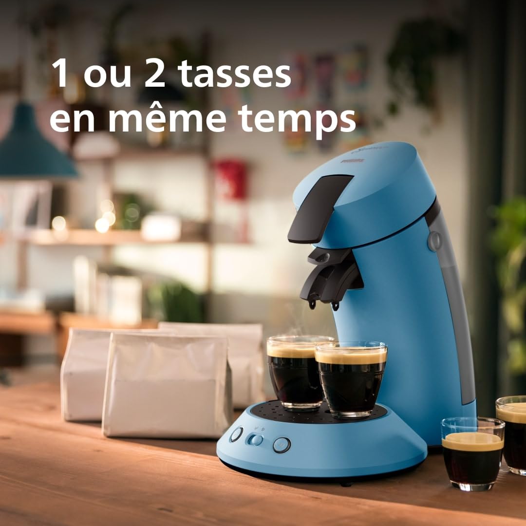 Senseo Original Plus CSA210/00 - Machine à Café à Dosettes, Bleu Paon