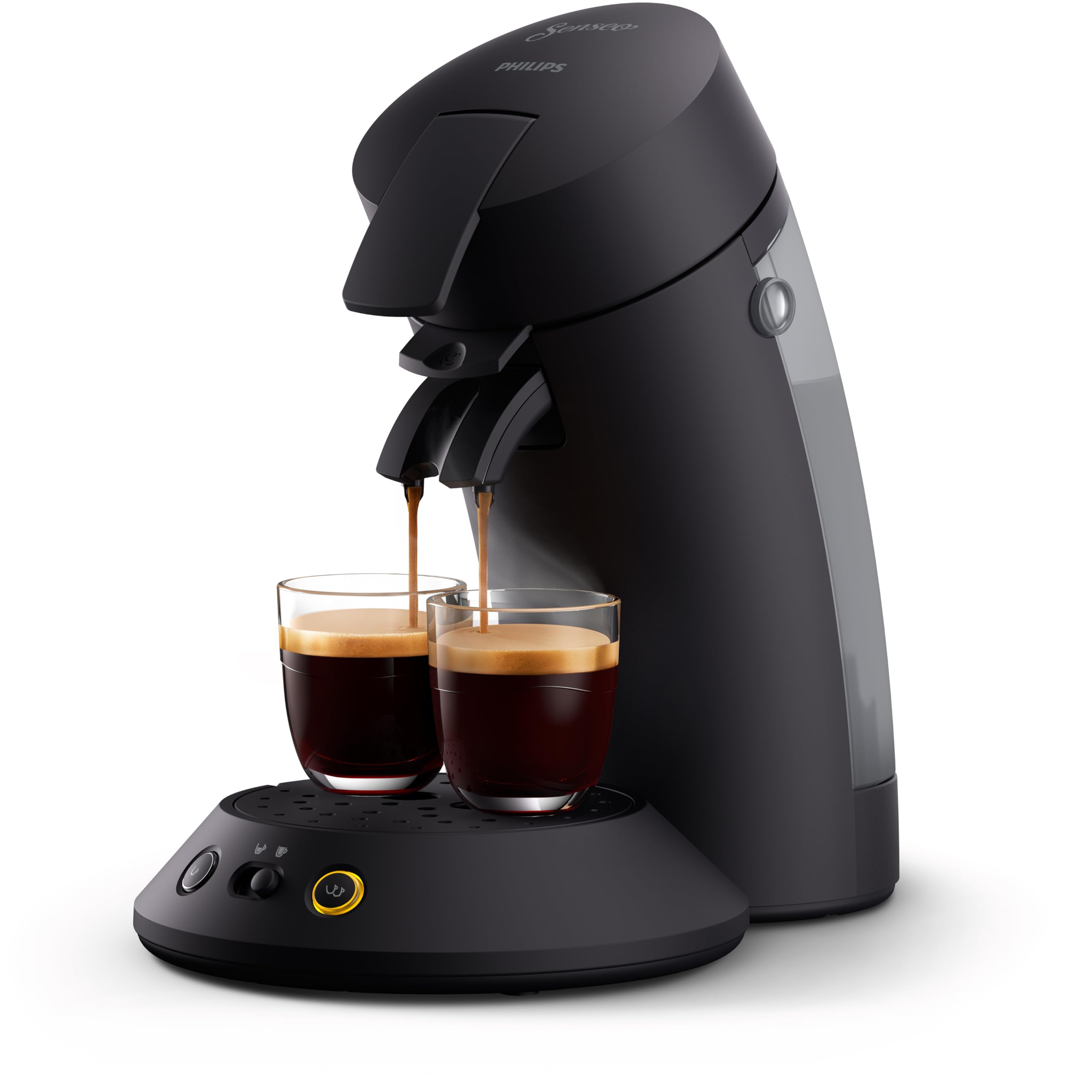Senseo Original Plus CSA210/61 - Cafetière à Dosette Crema Plus, Noir Intense