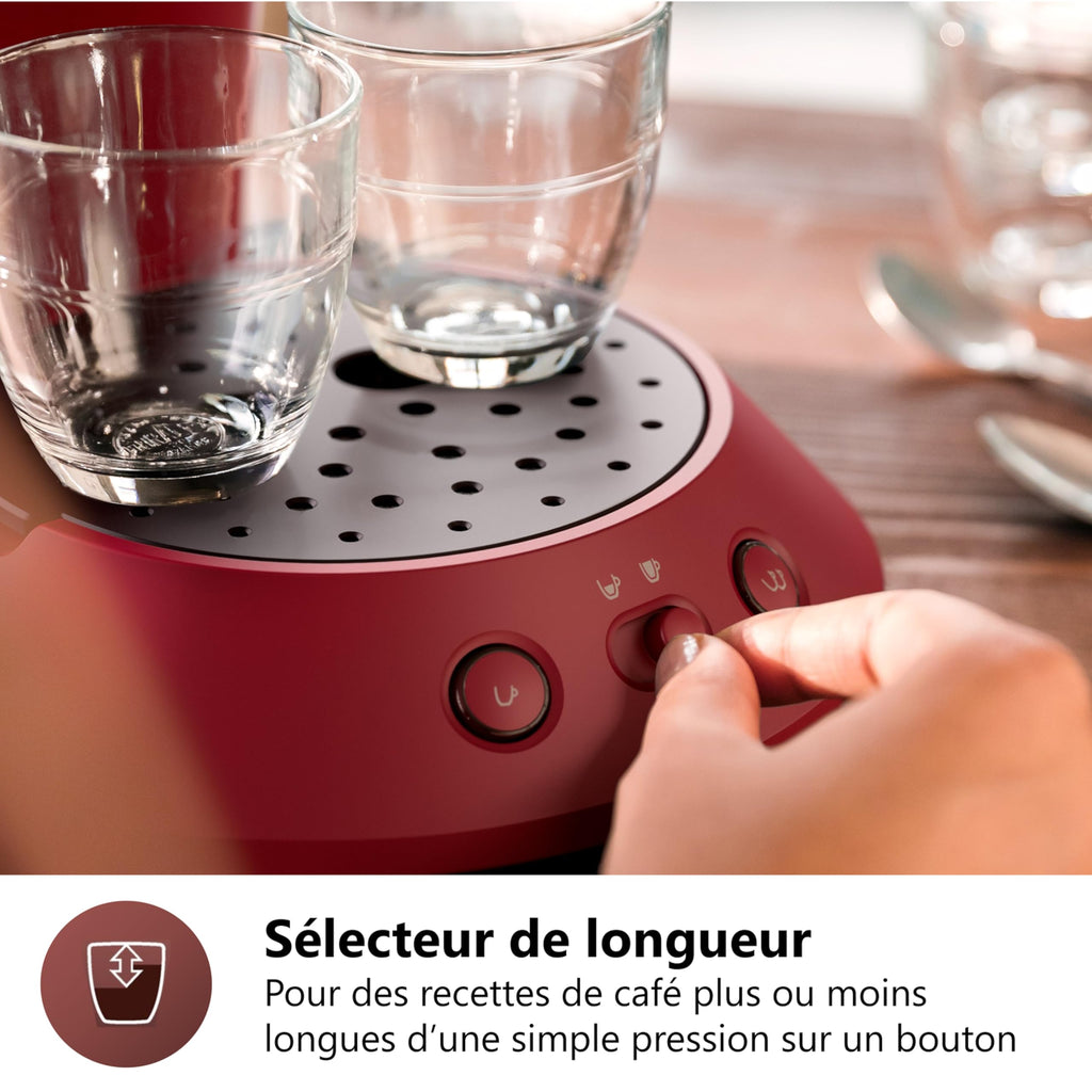 Senseo Original Plus CSA210/91 - Machine à Café à Dosettes 1-2 Tasses, Rouge