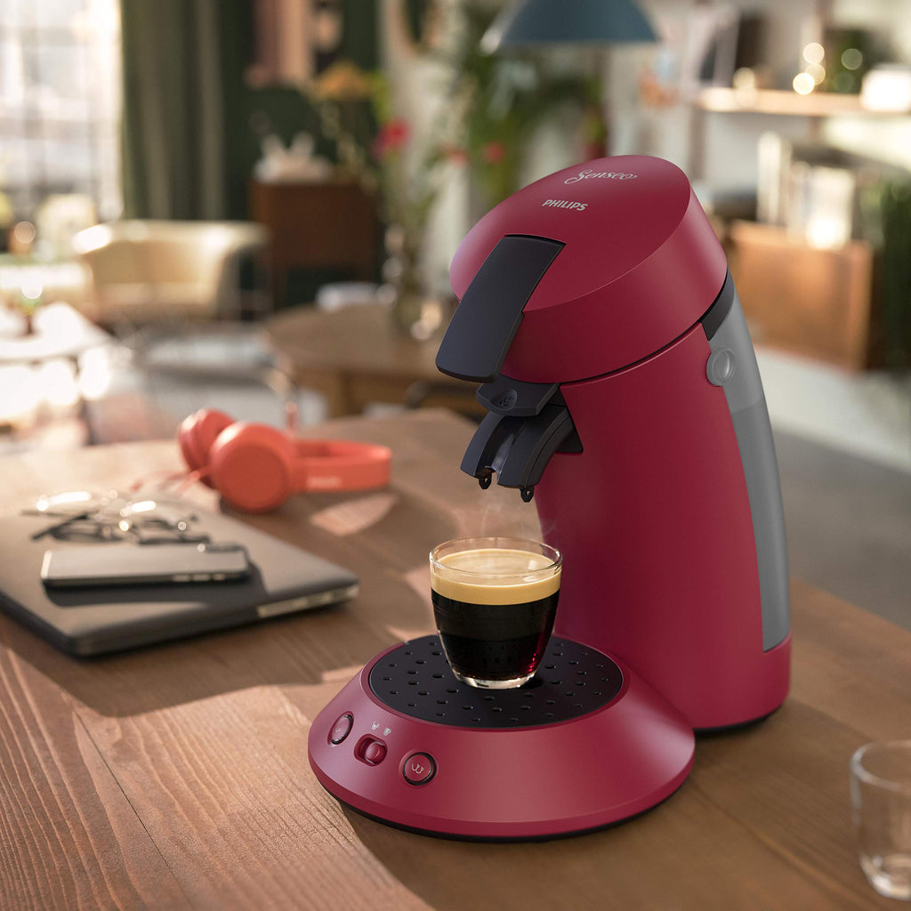 Senseo Original Plus CSA210/91 - Machine à Café à Dosettes 1-2 Tasses, Rouge